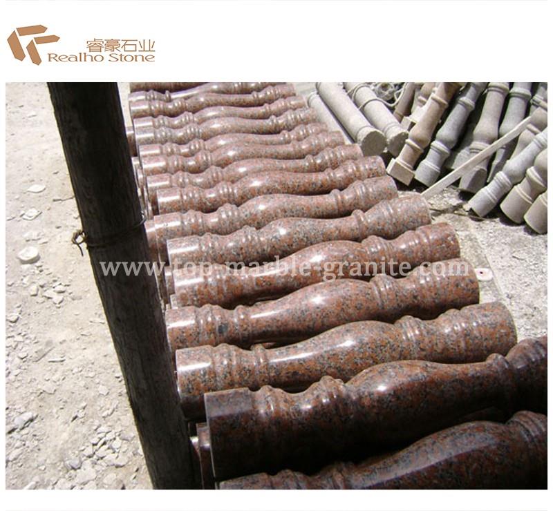 maple red balusters
