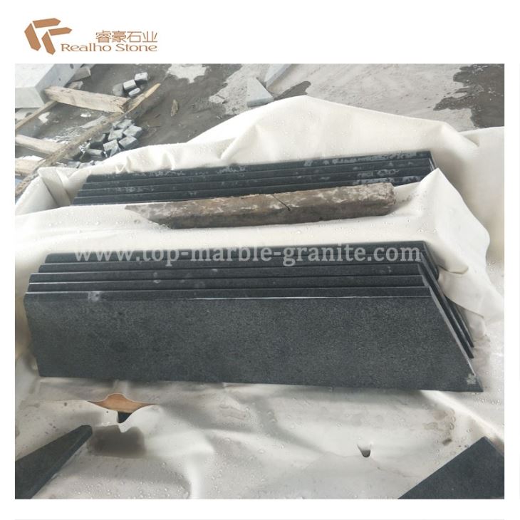 Black Granite Swimming Pool Stairs Tiles