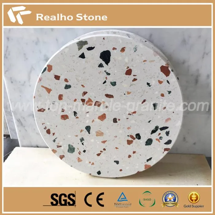 Barevné skleněné vločky Terrazzo dlaždice
