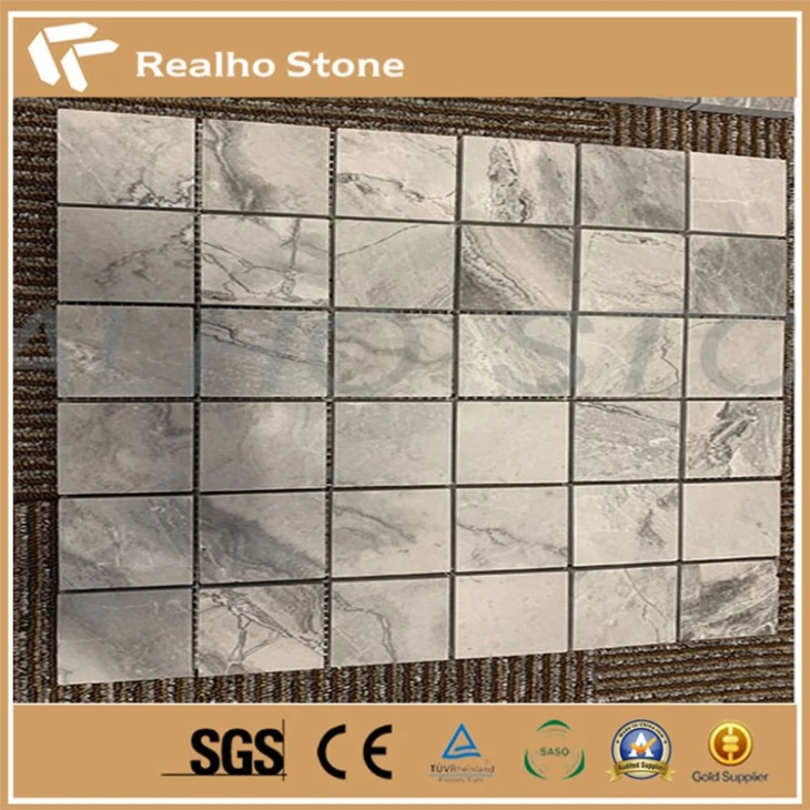 Wooden Dark Marble Mosaic Tile