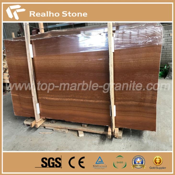 Wooden Grain Yellow Marble Slabs