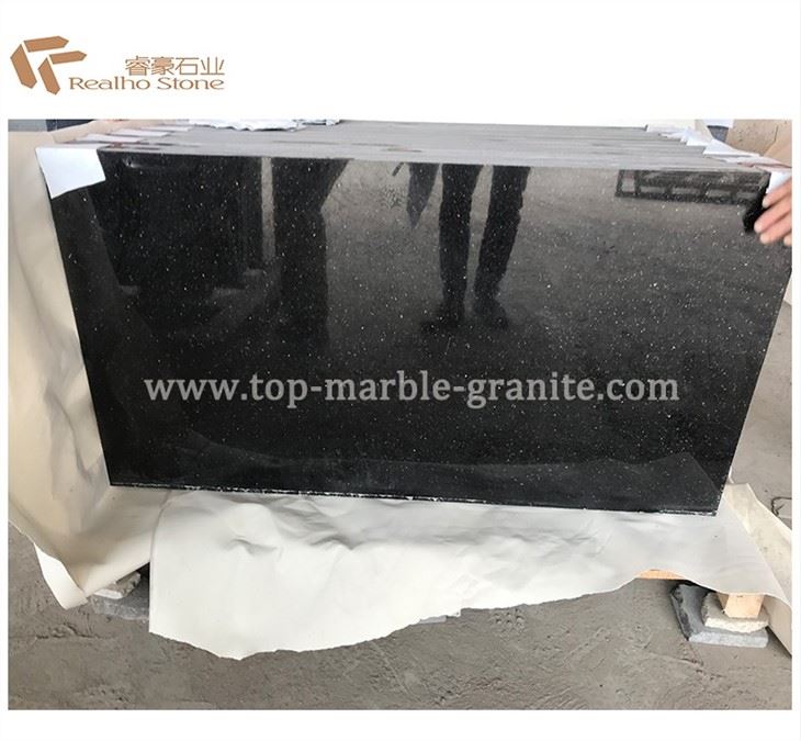 Black galaxy polished tile